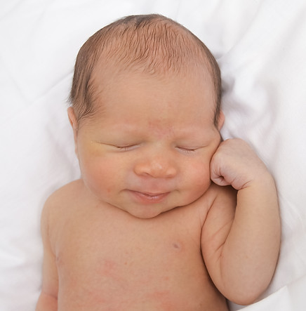 newborn baby sleeping peacefully