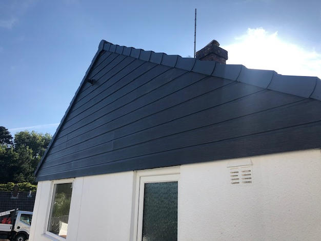 New Durasid cladding added to the gable of this bungalow