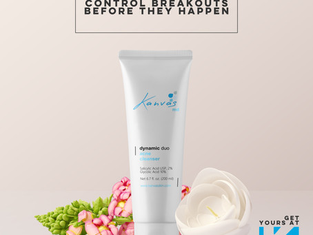 CONTROL BREAKOUTS BEFORE THEY EVEN HAPPEN WITH DYNAMIC DUO ACNE CLEANSER