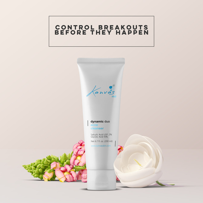 CONTROL BREAKOUTS BEFORE THEY EVEN HAPPEN WITH DYNAMIC DUO ACNE CLEANSER