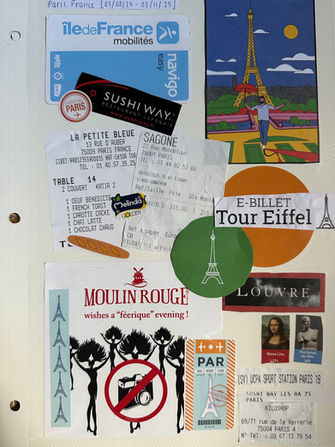 Scrapbook of Paris, France.