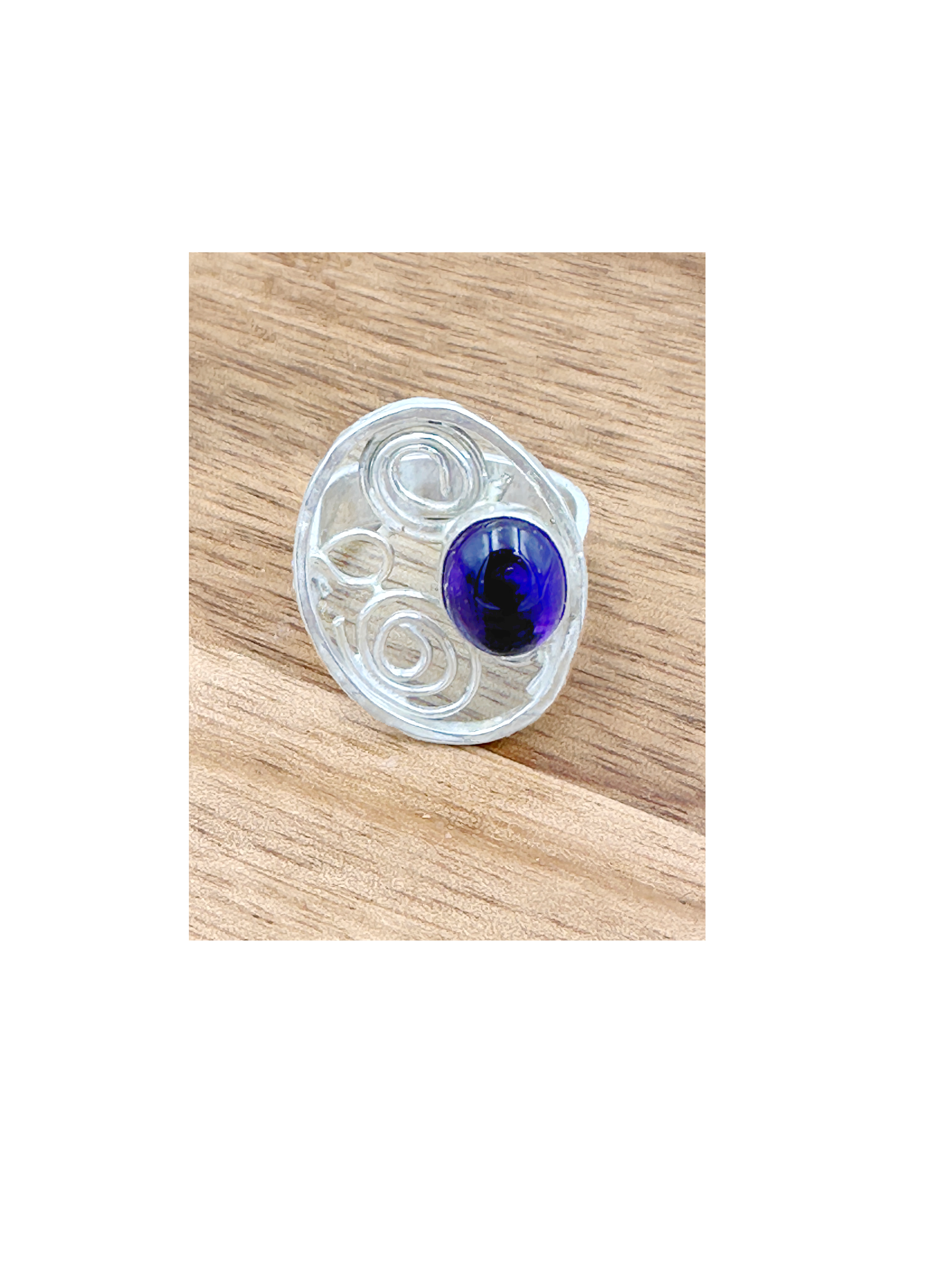 Amethyst and Filigree Ring