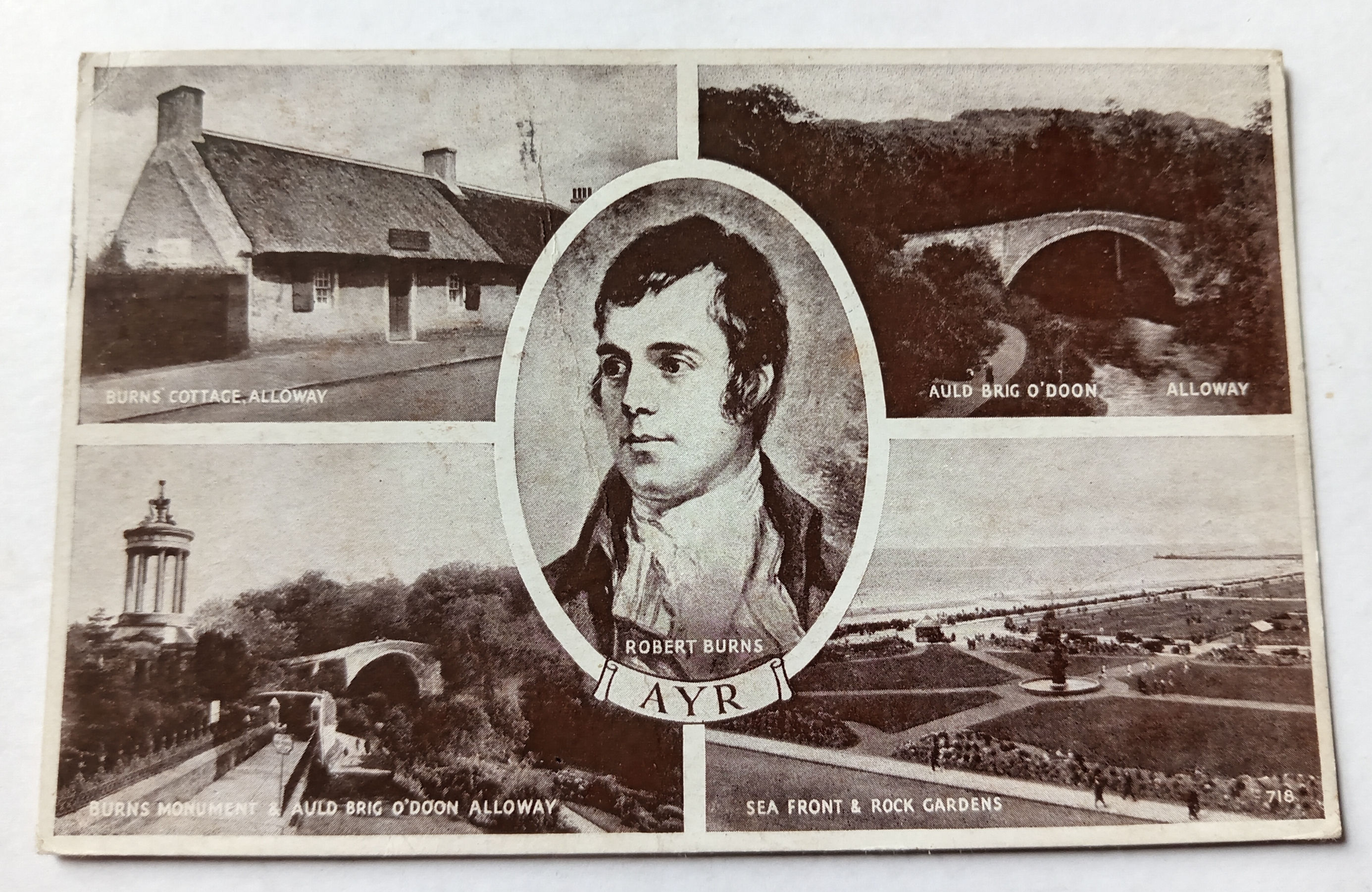 AYR: 1940's Multiview Vintage Postcard