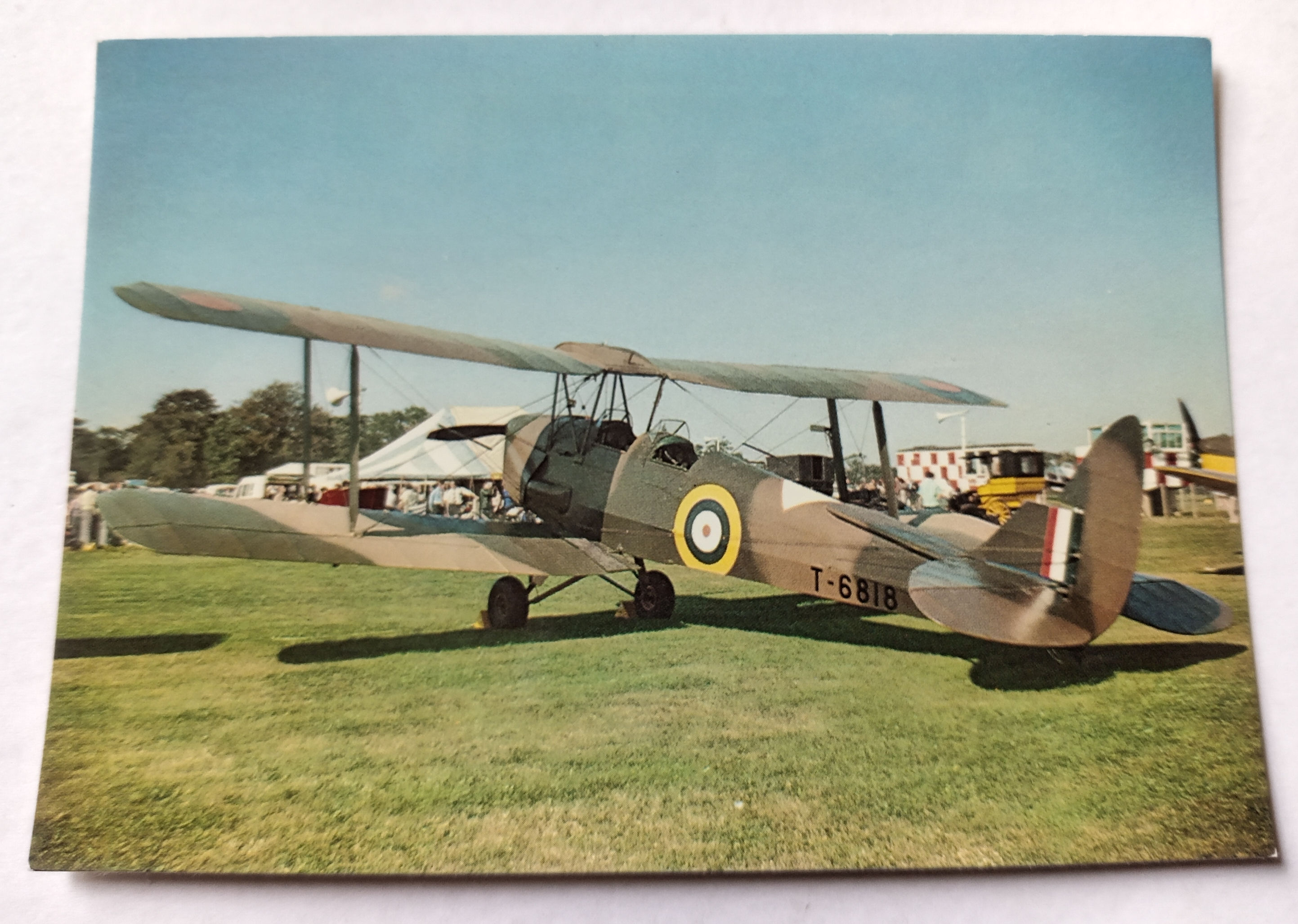 Aeroplane: De Havilland Tiger Moth Vintage Postcard
