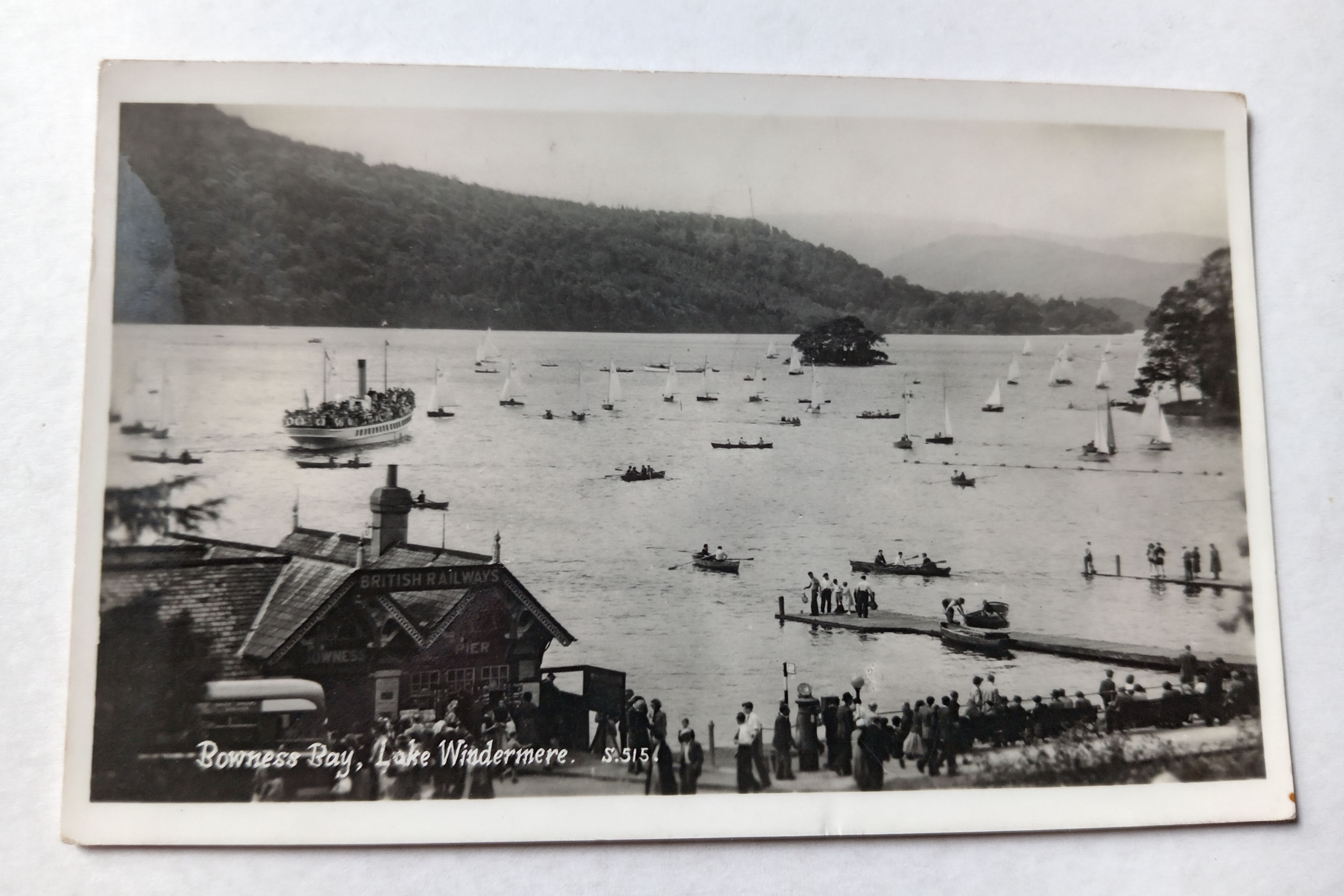 Windermere: Bowness Bay c. 1957 RPPC Postcard