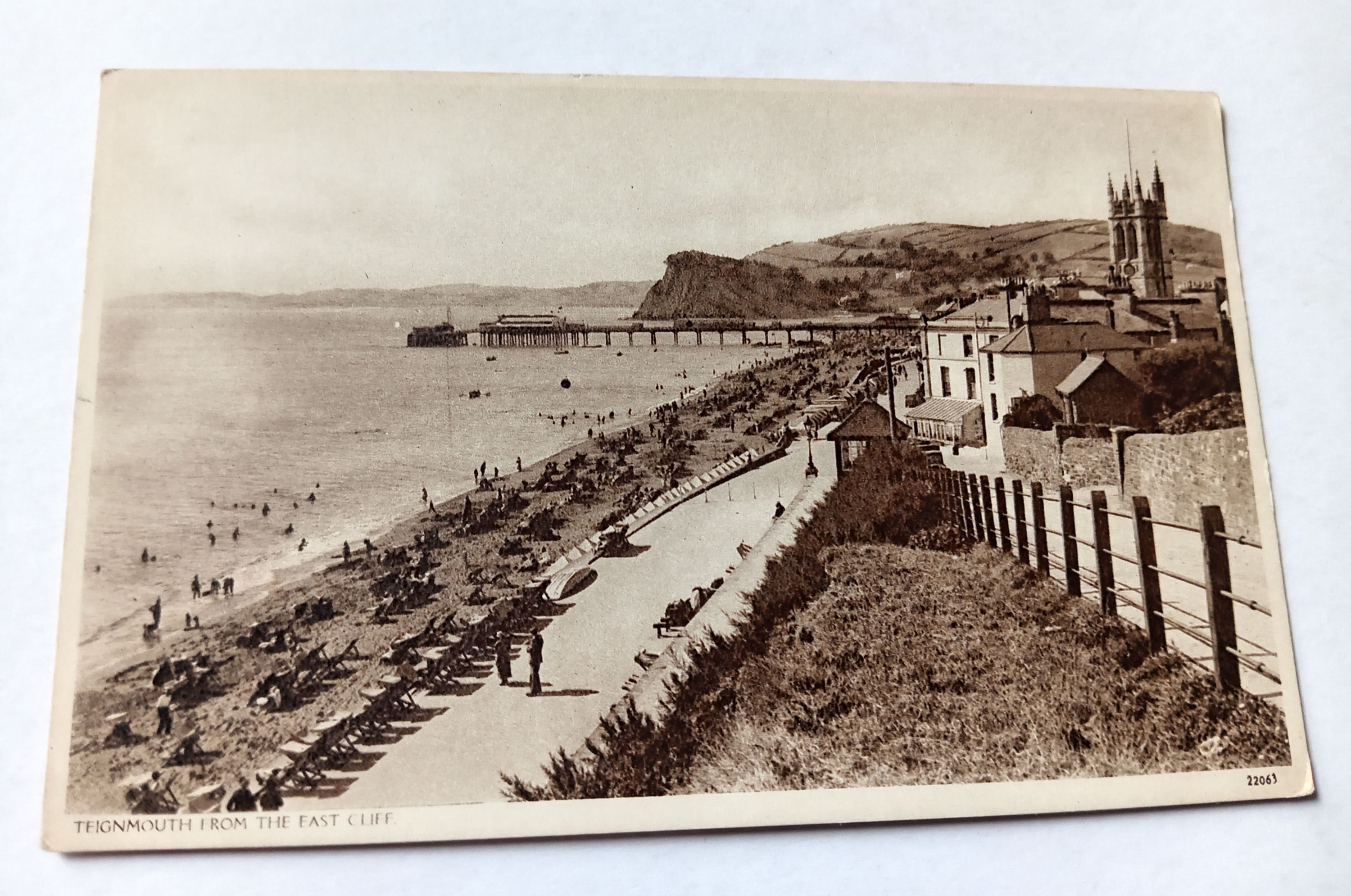 Teignmouth: From East Cliff Vintage Postcard