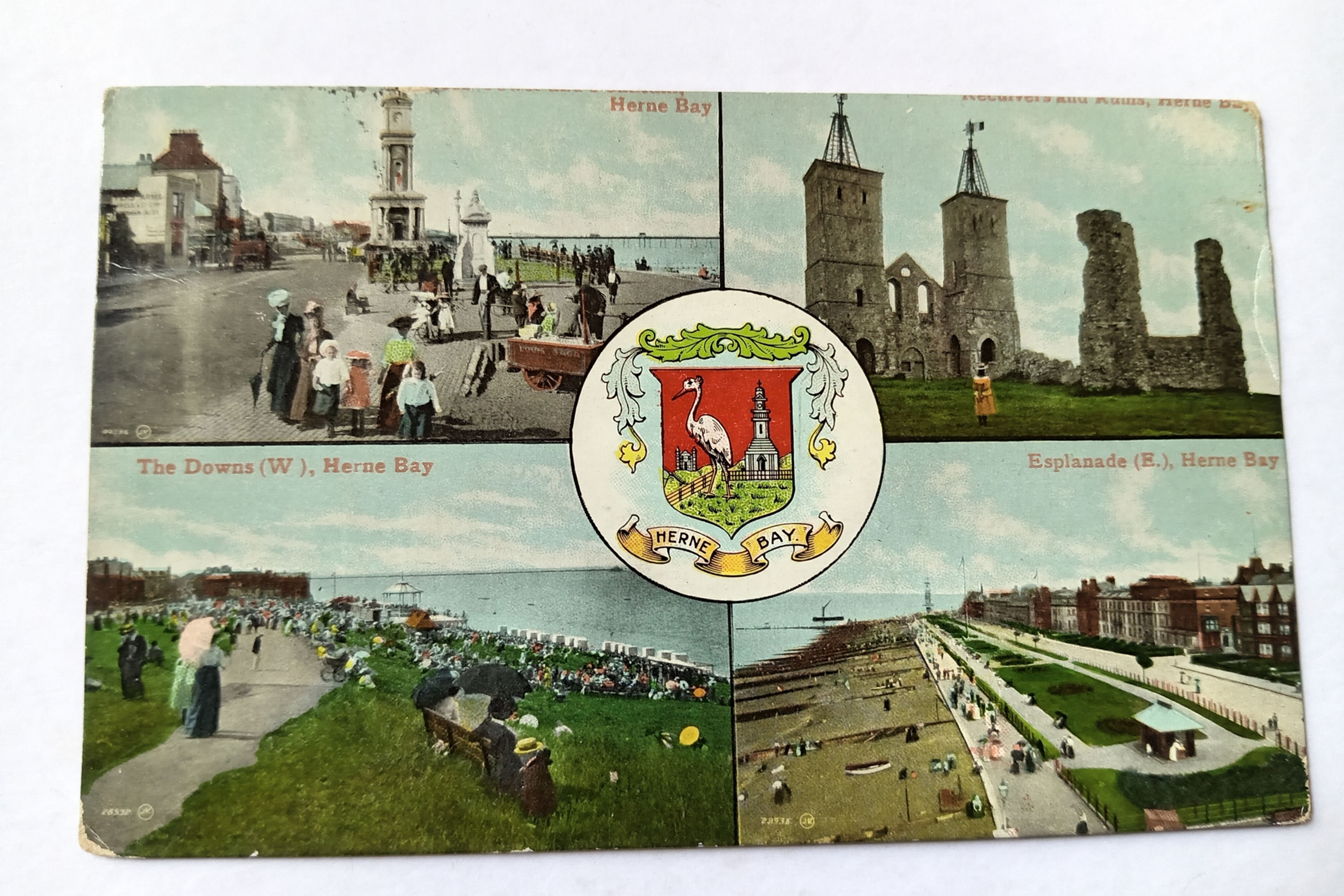 Herne Bay: 1908 Multiview Colour Postcard