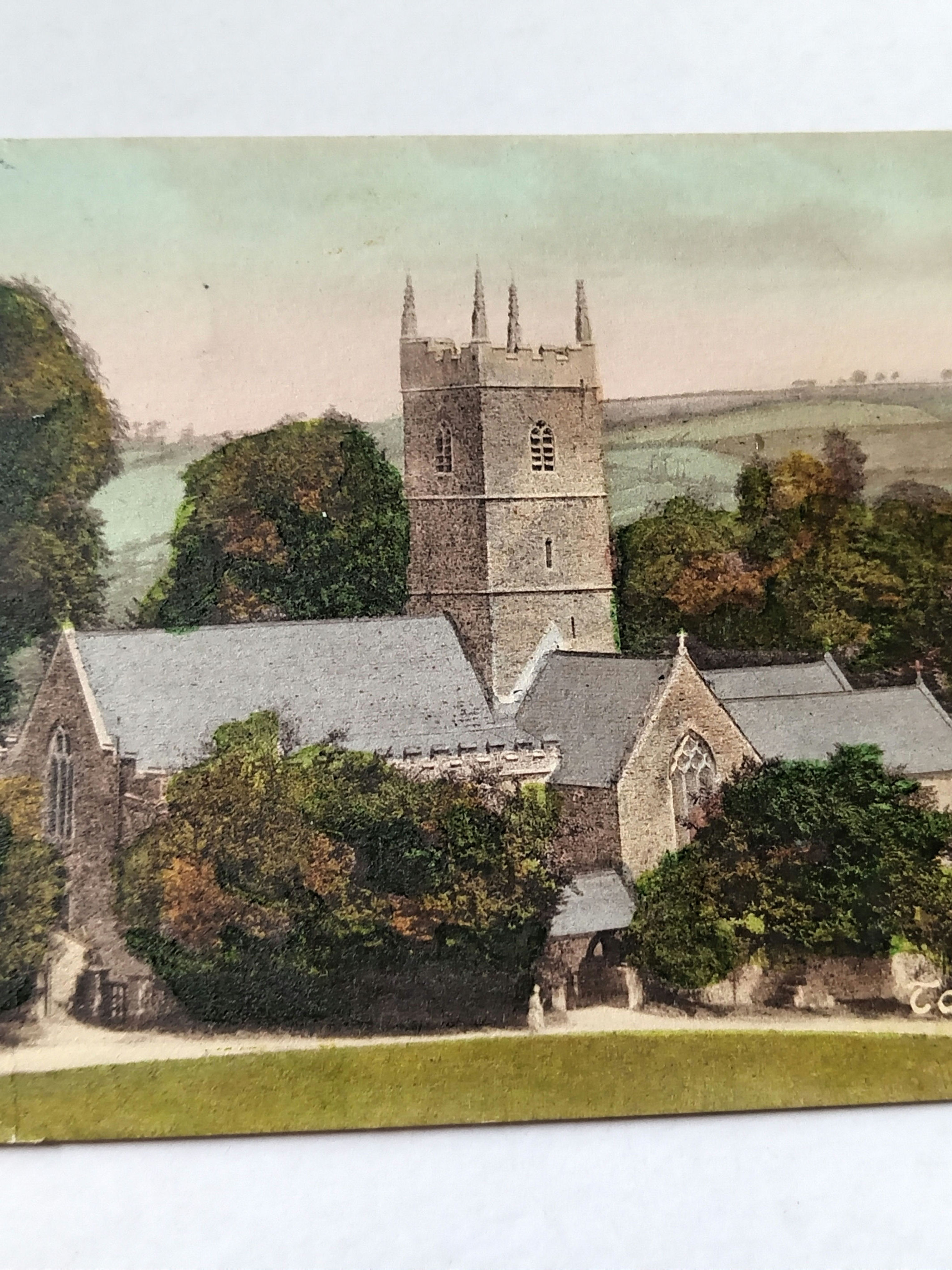 Tawstock Church: c. 1910 Edwardian Colour Postcard