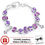 Thumbnail: YOUNIQ 925S Silver Plated Charm Bracelet Pink /Purple Crystal- 2 options