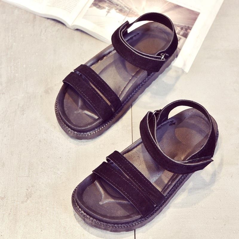Thumbnail: Beach sandals women flat bottom women's shoes Roman shoes