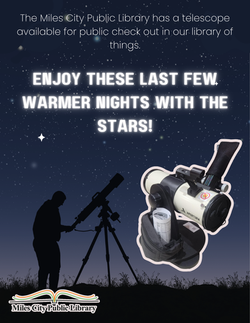 Telescope Available for Check Out