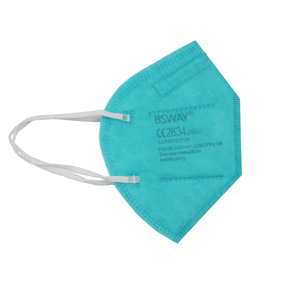 Miniaturbild: BSWAY® 10St FFP2 Mundschutzmaske mit Clip CE 2834 Einzeln Verpackt Türkis