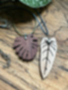 Necklaces Monstera walnut and Phili Mag Maple.jpg