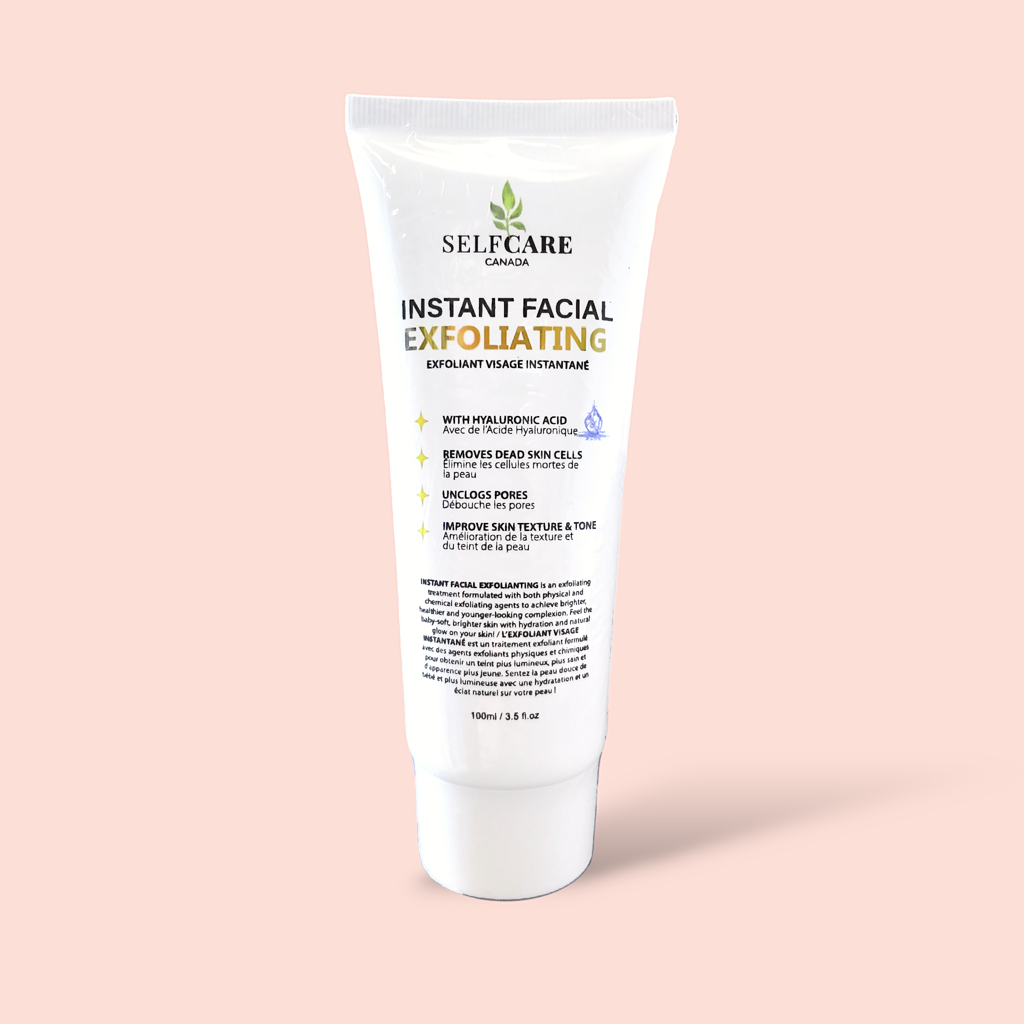 EXFOLIANT GEL FACIAL INSTANTANÉ AVEC ACIDE HYALURONIQUE (100ml)