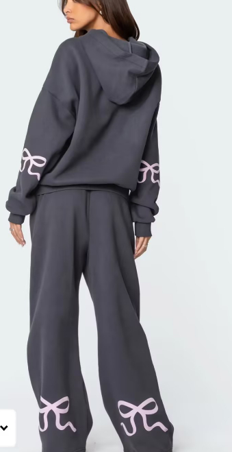 Miniatura: Fleece Hoodie Casual Sports Two-piece Set