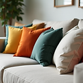 Colorful throw pillows for fall