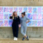 Ramona Eve and I in front of our Paste-up Poster Campaign