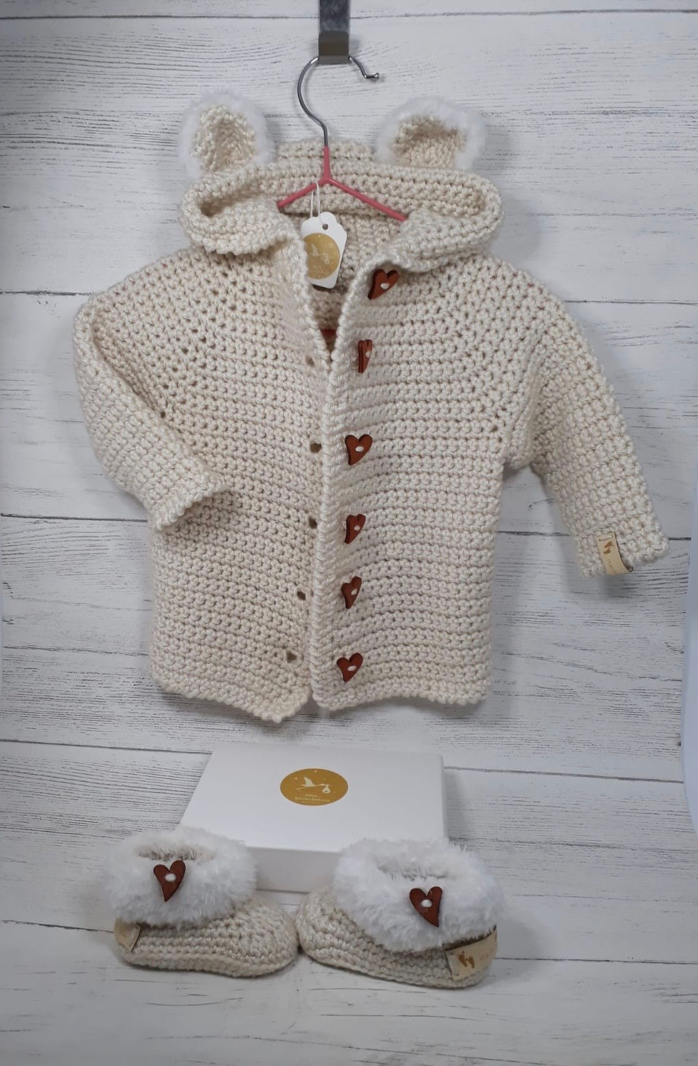 Thumbnail: ‘Nyla’ Sweetheart Jacket & Booties
