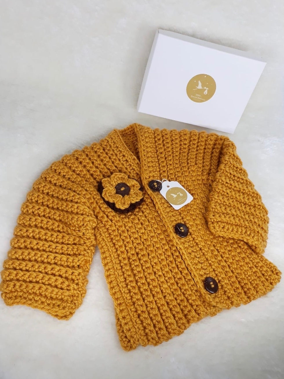 Thumbnail: Autumn Hat & Cardigan Set
