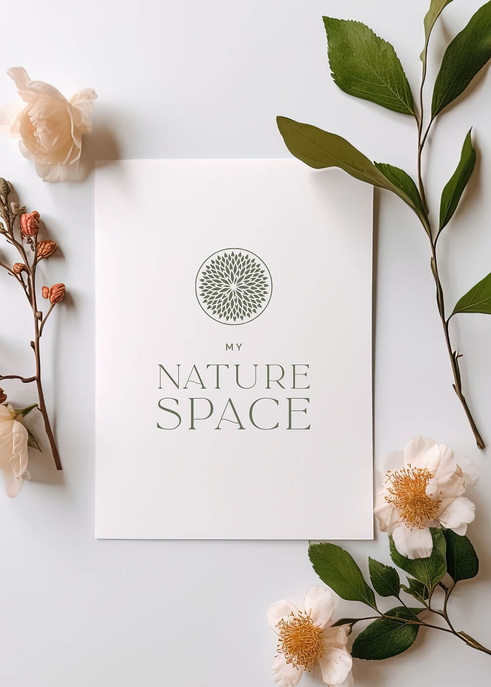 Green logo design for wellness business promoting nature-based healing in Wales.