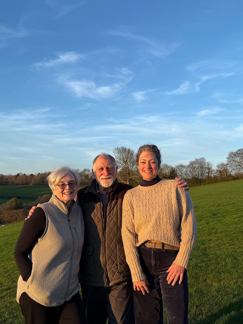 Family portrait taken in nature