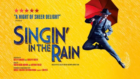 Logo for Singin In The Rain musical production.