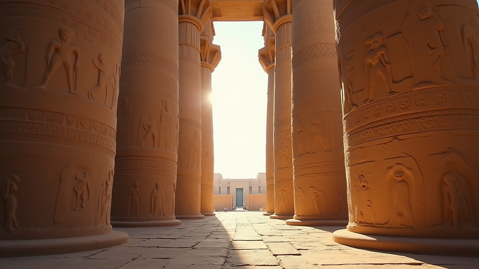 Eye-level view of the Karnak Temple