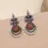 Thumbnail: Oxidised Tribal Motif Dangle Earrings – Multicolor Monalisa Stone Accents