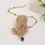 Thumbnail: Green or Red Kundan & Beads Nose Nath with Chain – Gold Plated