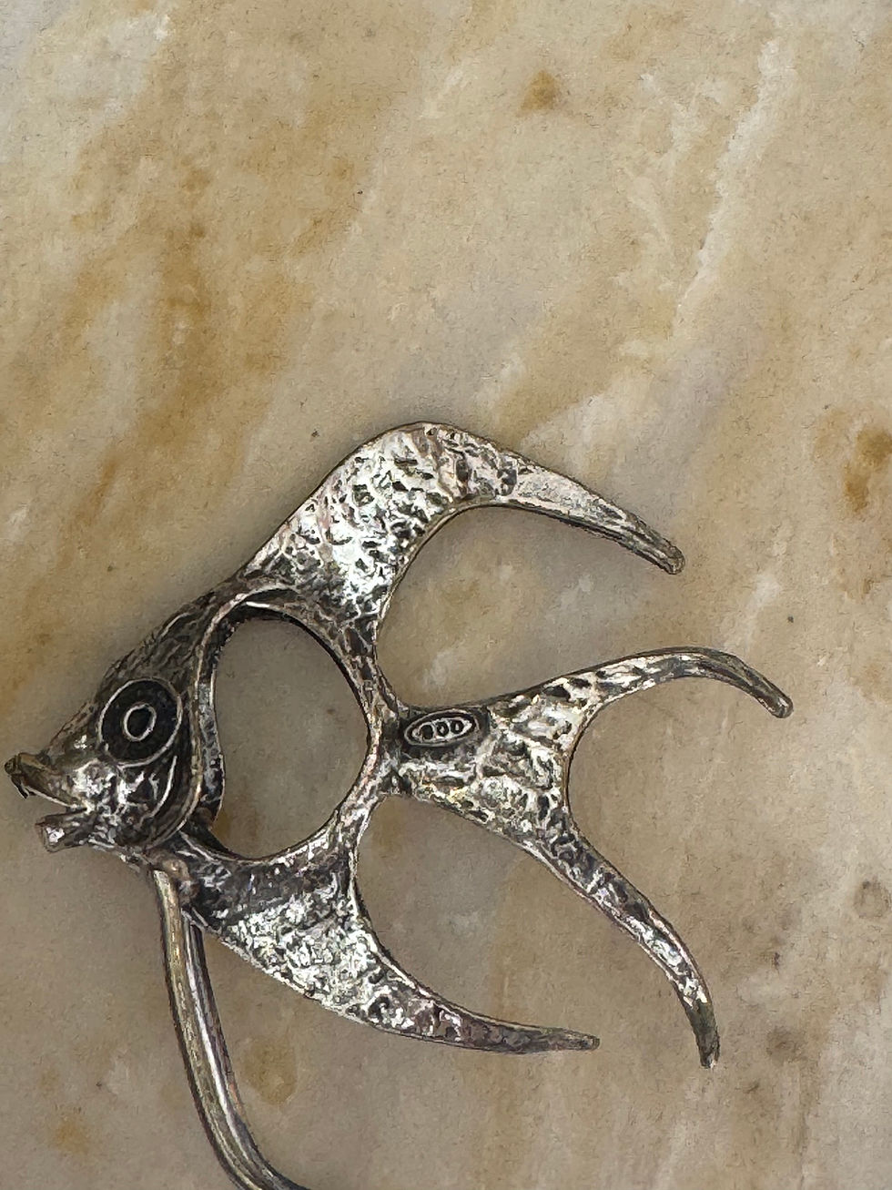 Miniaturbild: Vintage 800er Silber Fisch