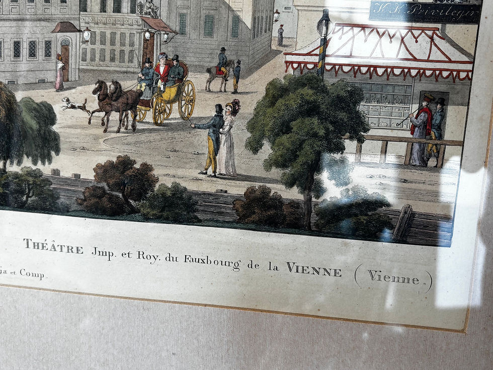 Miniaturbild: Kolorierter Stich Schauspielhaus an der Wien