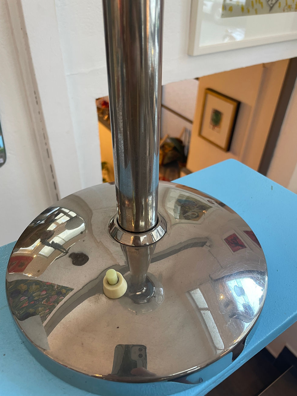 Miniaturbild: Original 30er Jahre Tischlampe Chrom Bauhaus
