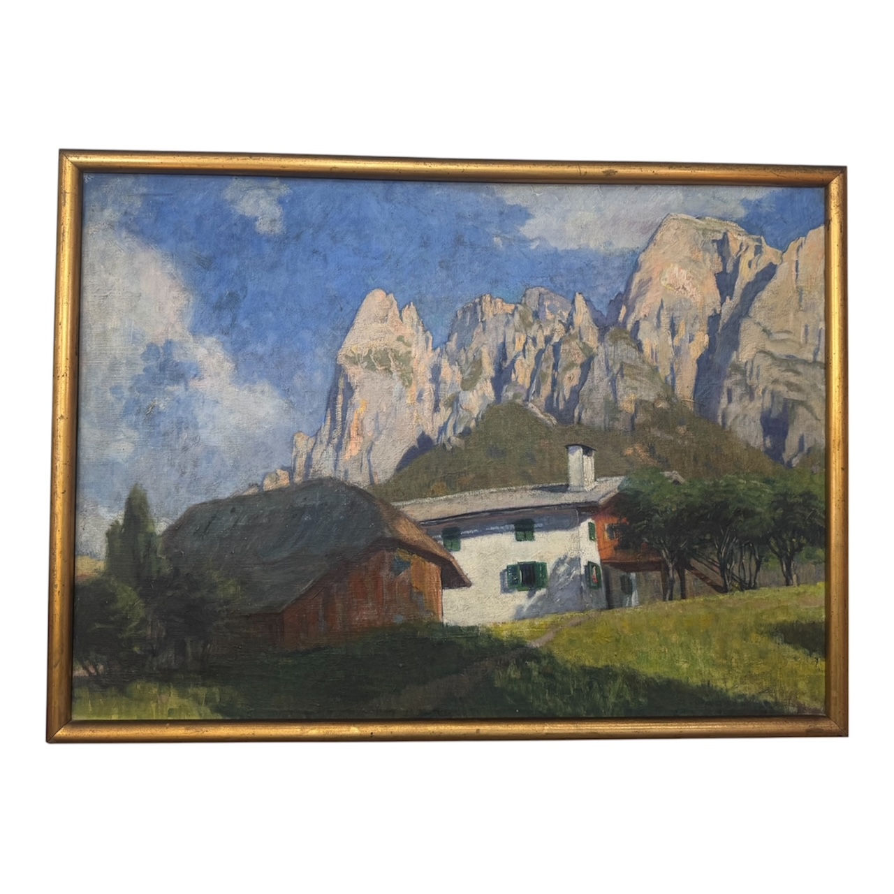 Gebirgshof vor Imposanter Bergkulisse Bozen von Rudolf Parsch