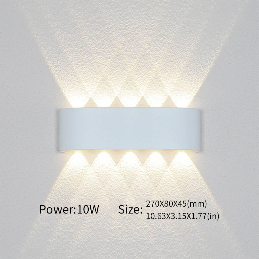 Thumbnail: Outdoor Indoor LED Wand leuchte 2w 4w 6w 8w 10w up down weiß schwarz modernes L