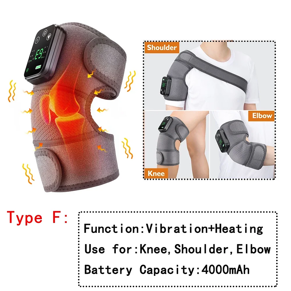 Thumbnail: Elektrisches Knie temperatur massage gerät Bein gelenk heizung Vibrations massa