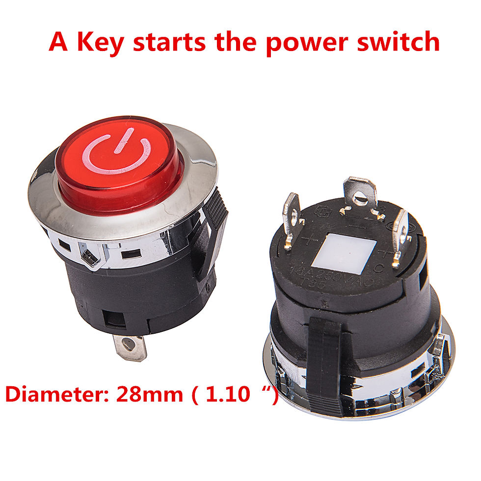 Thumbnail: One button start switch for children's electric car 3-pin power switch for baby
