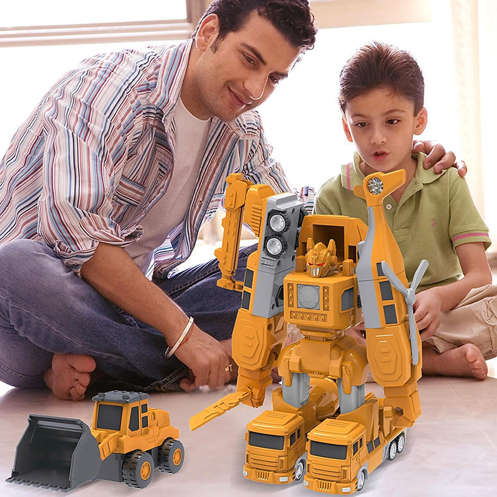 Thumbnail: Magnetic Transform Engineering Car Assembled Toys, Magnetic Transforming Cars, 