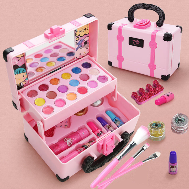 Thumbnail: Children's homemaking cosmetics toys girl princess nail polish lipstick eye sha