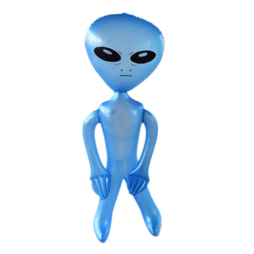 Thumbnail: Novelty Alien Inflatable Doll Outer Space Theme PVC Balloon UFO Alien Inflate T