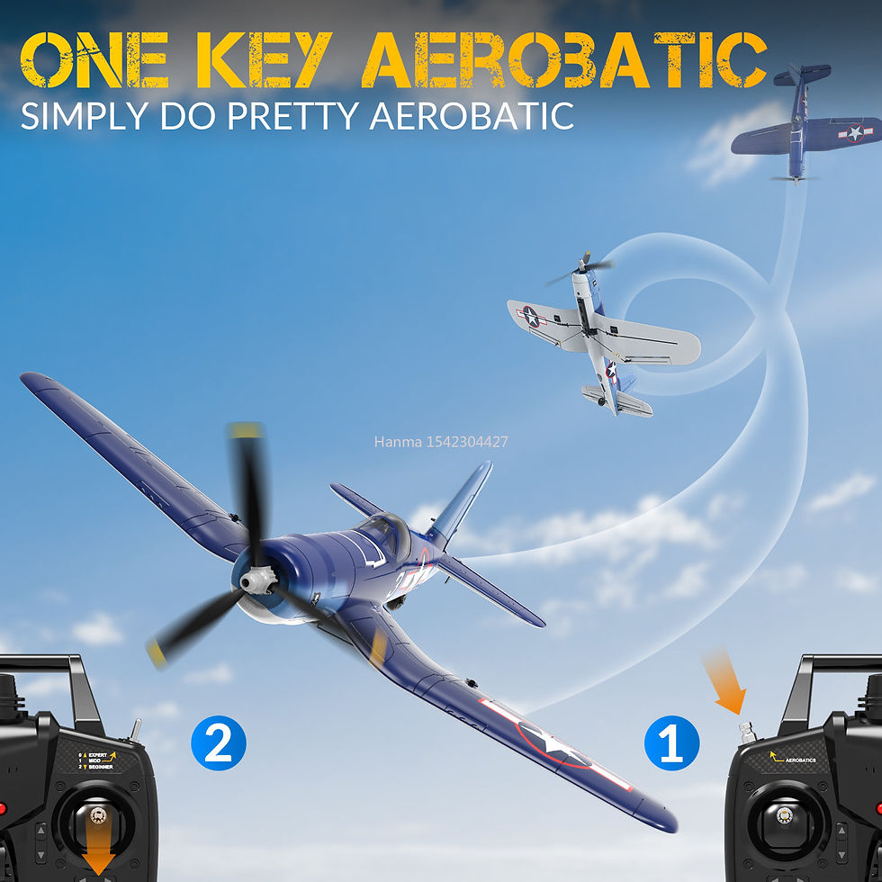 Thumbnail: 2023 f4u corsair rc Flugzeug 2,4 ghz 4ch 400mm Flügels pann weite Ein-Schlüssel