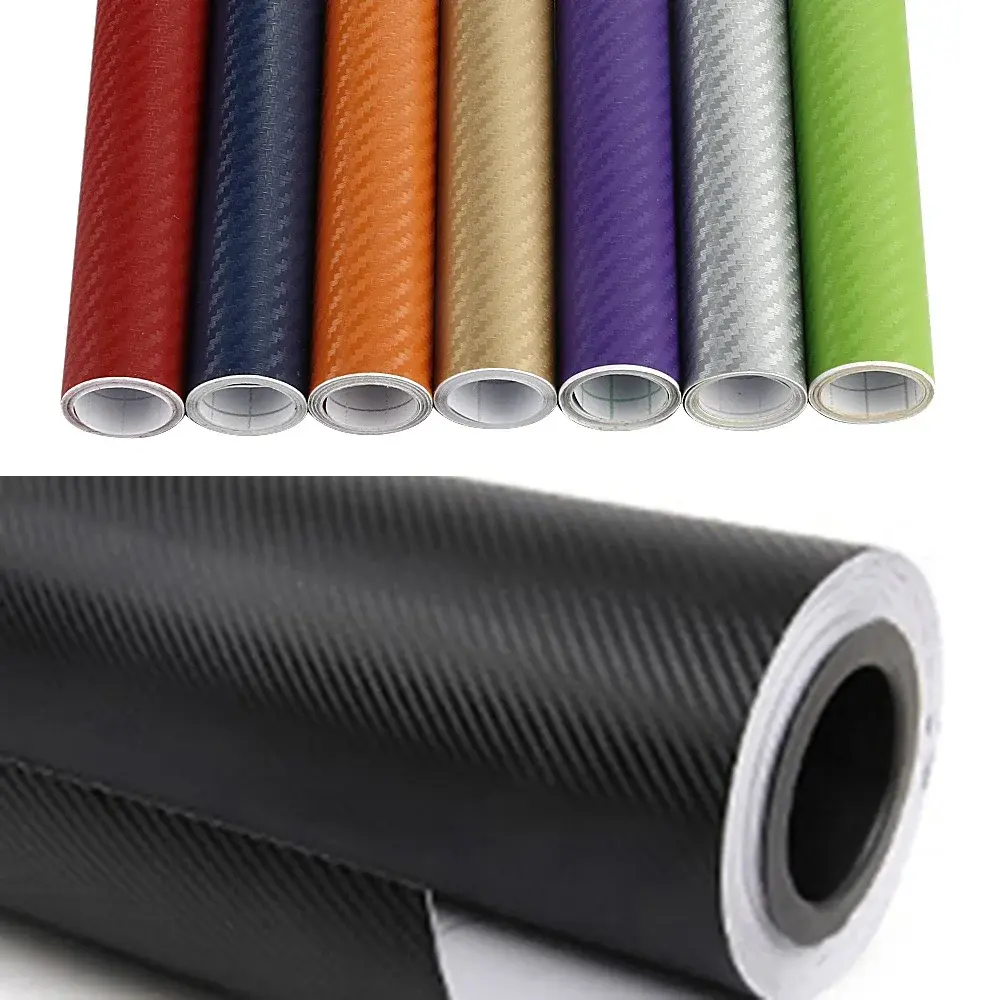 50cm Wide 3D Carbon Fiber Vinyl Film Waterproof DIY Car Styling Wrap Roll