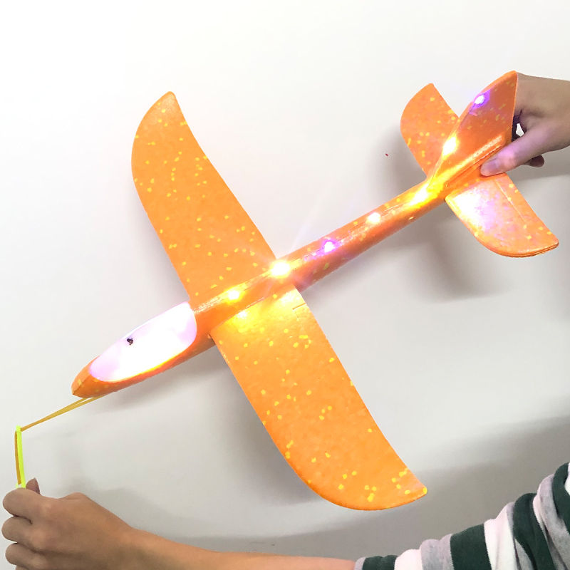 Thumbnail: 50cm große LED Flash segel flugzeug Schaum Flugzeug Hand werfen Licht Trägheit 