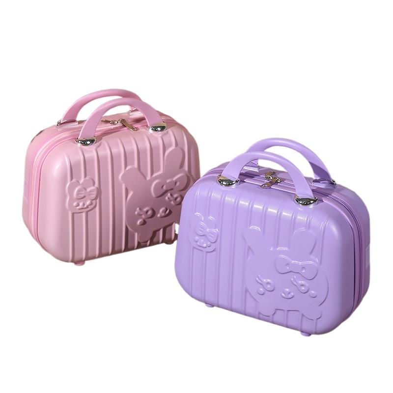 Thumbnail: 2024 neue Cartoon Kaninchen Kinder Koffer kleine Make-up-Box abs Reise Mädchen 