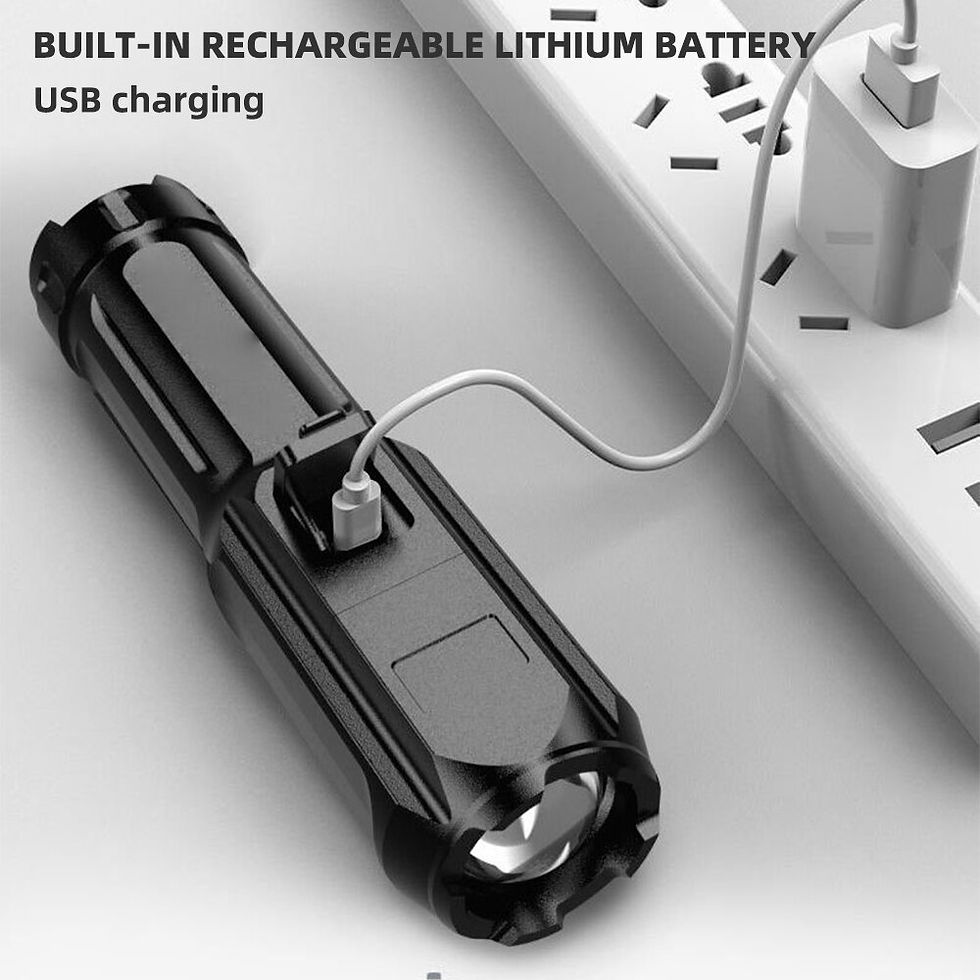 Miniaturbild: Hochleistungs-LED-Taschenlampe USB wiederauf ladbare Taschenlampe tragbare zoom