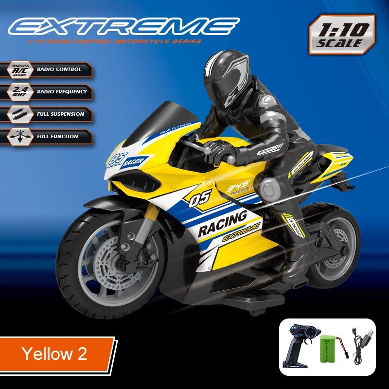 Thumbnail: Neueste 25 KM/H High Speed Hohe Simulation RC Motorrad 2,4G Fernbedienung Motor