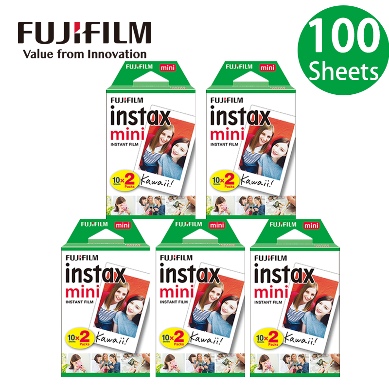 Thumbnail: 10/20/50/100 Sheets Fujifilm Instax Mini Film White Edge Photo Paper For Mini L