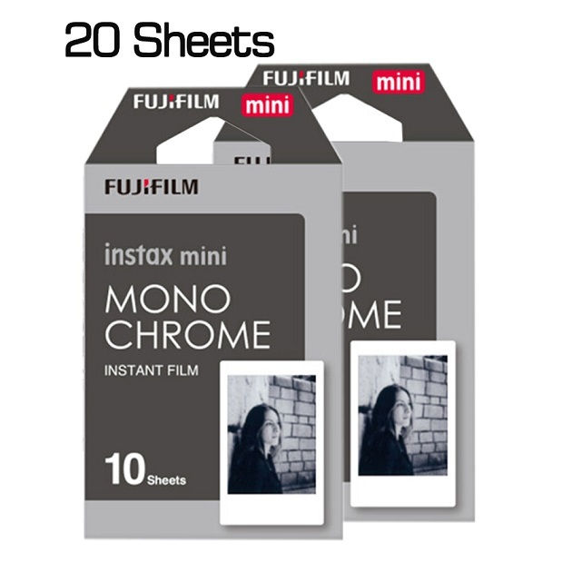 Thumbnail: 10-100 Sheets Fujifilm Fuji Instax Mini 12 11 Black And White Monochrome Films 