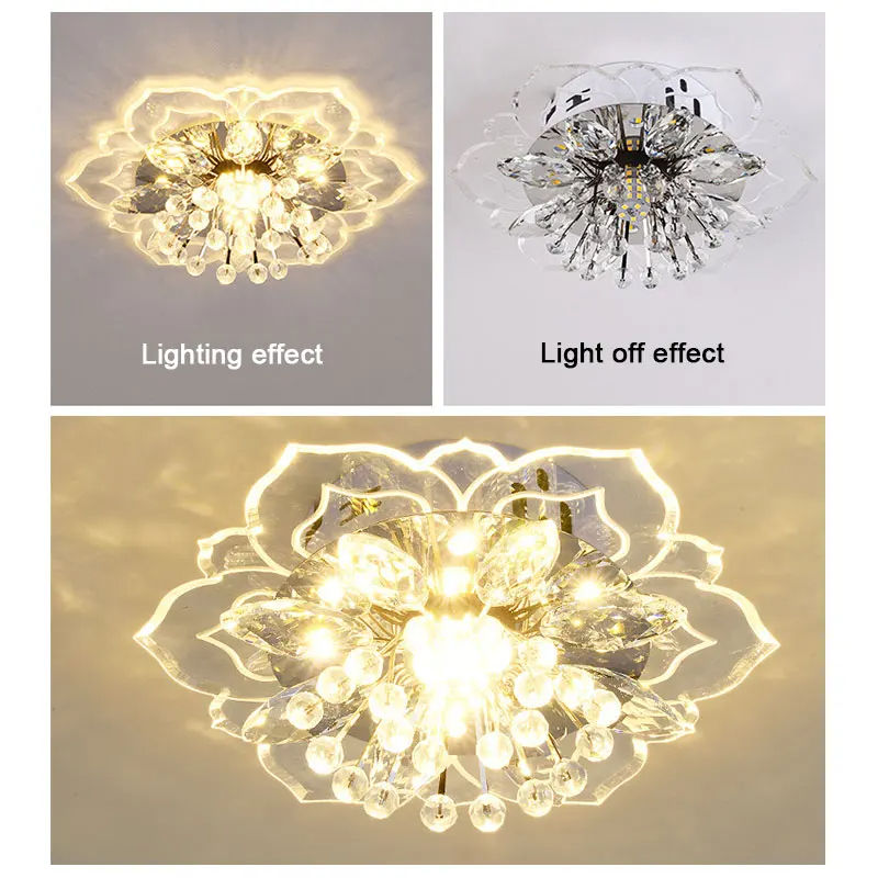 Thumbnail: Moderne LED-Decken leuchte Kristall Decken leuchte Schlafzimmer Kronleuchter In