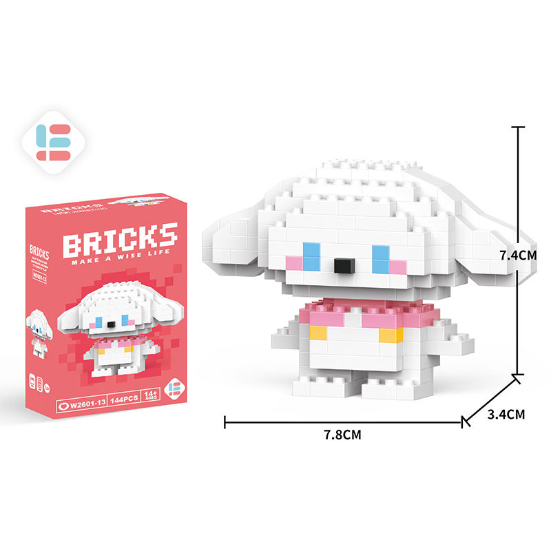 Thumbnail: Disney Anime Princess Building Blocks Stitch Mickey Mouse mini Action toy Figur