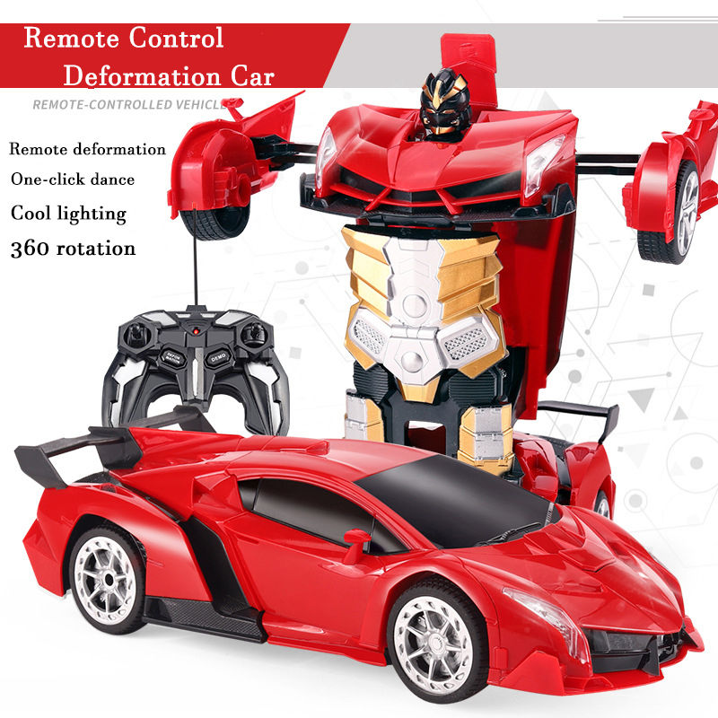 Thumbnail: 2 in1 elektrische RC Auto Transformation Roboter Ein-Schlüssel-Verformung Auto 